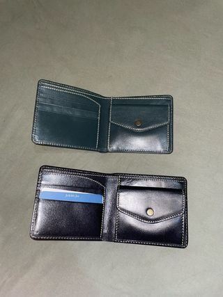 2 Carteras Corte Inglés Piel Negra y Verde