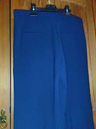 Pantalón de traje azul marino Mango