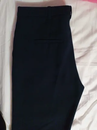 Pantalón de traje azul marino Mango