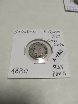 (Lote 130) Monedas Alfonso XII