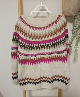 Jersey de lana con estampado