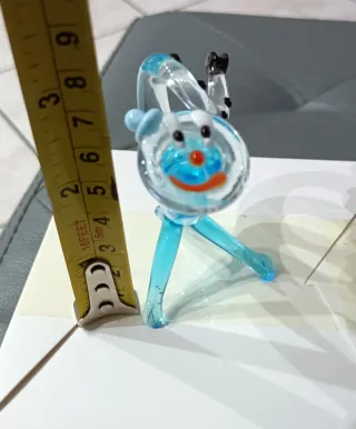 Statuina Gatto Clown stilizzato in vetro di Murano