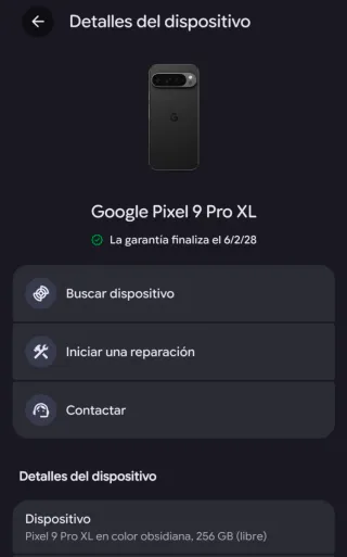 Google Pixel 9 Pro XL Negro/Gris