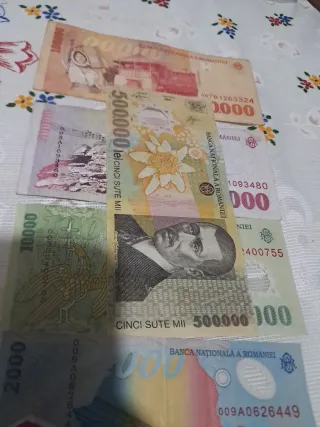 Billetes Rumanía lote de 5