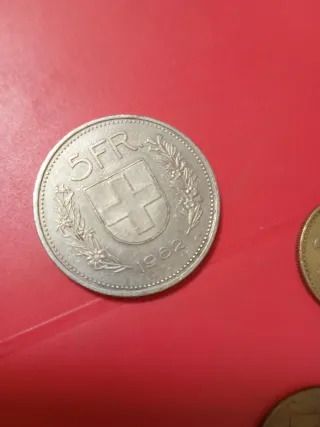 Moneda antigua 5 Francos Suiza 1982