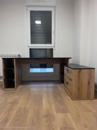 Escritorio Sklum Negro y Madera