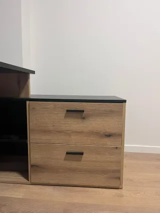 Escritorio Sklum Negro y Madera