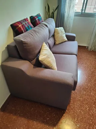 Sofá Cama Gris Tela