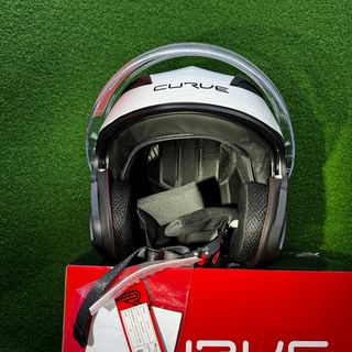 Casco Moto Jet Curve Mercury Talla M Blanco