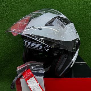 Casco Moto Jet Curve Mercury Talla M Blanco