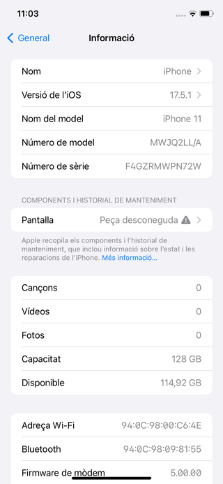iPhone 11 128 gb original en color lila Purple