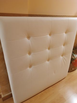 Cabecero de cama polipiel beige