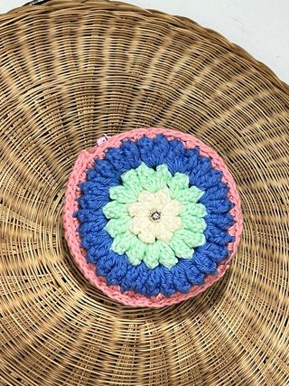 Monedero crochet flor