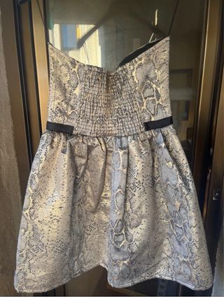 Vestido estampado serpiente palabra de honor T.M