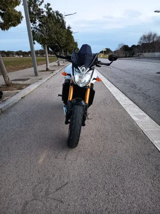 Yamaha FZ8 Naked Blanca y Dorada