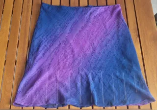 Falda gasa azul y morado talla L