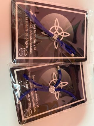 Pulsera Nudo de Bruja Azul y Dorado