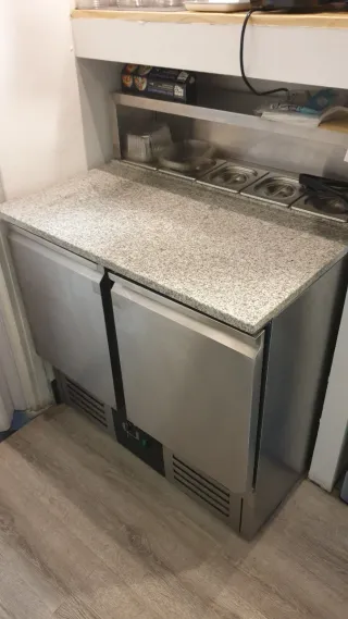 Nevera preparación pizzas acero inoxidable