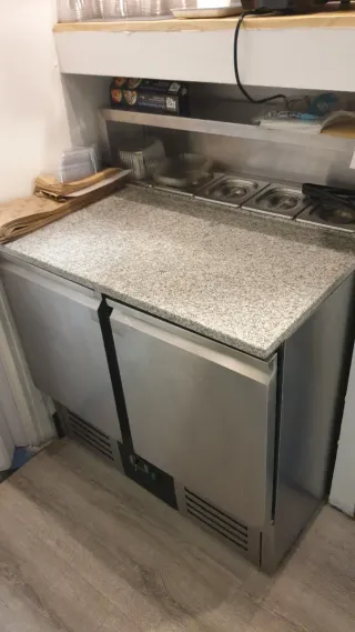 Nevera preparación pizzas acero inoxidable