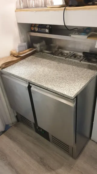 Nevera preparación pizzas acero inoxidable