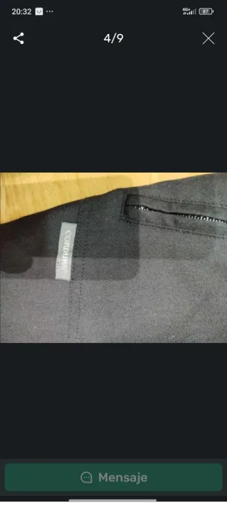 Pantalón Moto Cordura Talla XL Negro