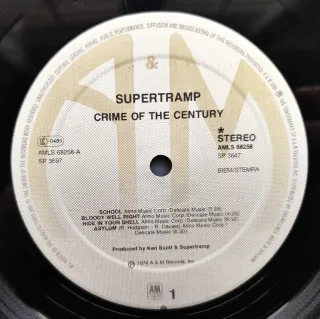 LP 1974 🇪🇺 SUPERTRAMP - CRIME OF THE CENTURY