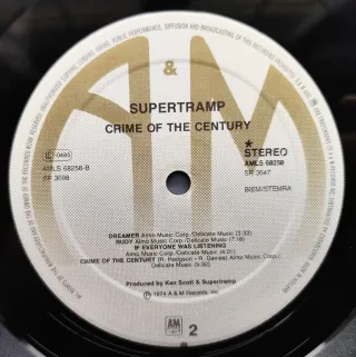 LP 1974 🇪🇺 SUPERTRAMP - CRIME OF THE CENTURY