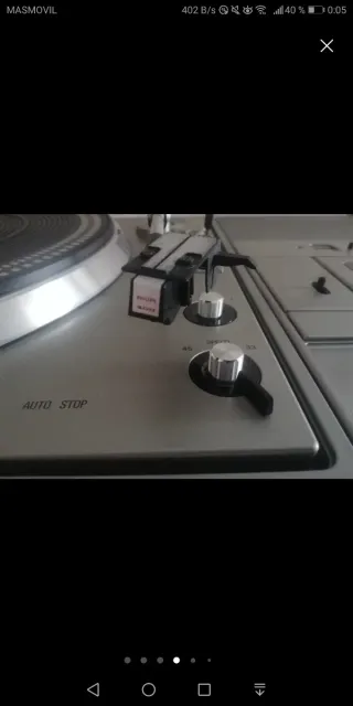 Philips 982 tocadiscos con cassette y radio Am/Fm