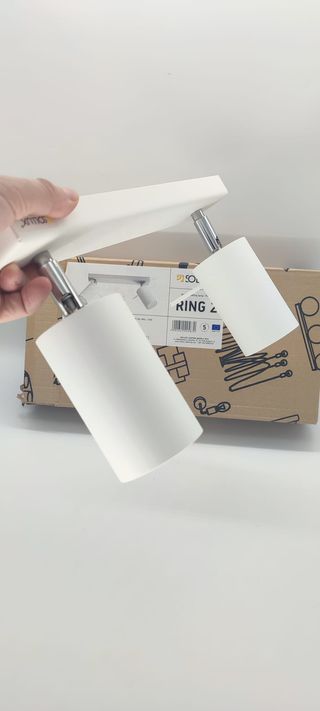 Regleta Sollux Ring 2 focos blanca