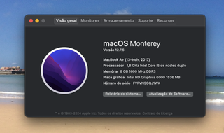 MacBook Air 13 2017 8GB RAM 128GB SSD