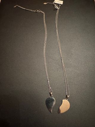 Colgantes Corazón Partido Acero