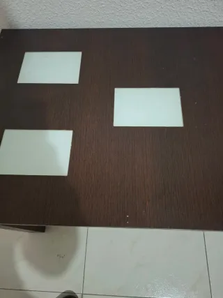 Mesa de centro madera y cristal. medidas 101x55x45