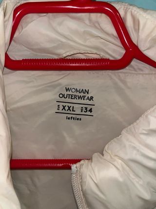 Chaleco acolchado mujer blanco talla XXL