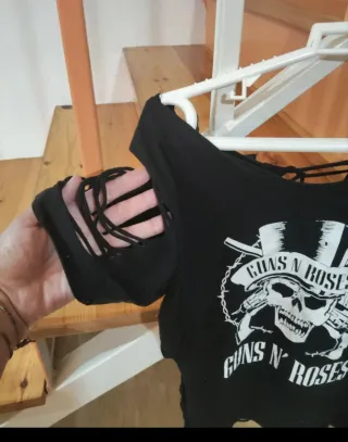 Camiseta Rock Guns N' Roses Negra Hecha a Mano