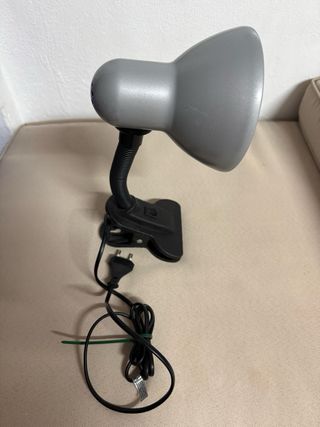 Flexo Pinza Gris Bombilla Incluida