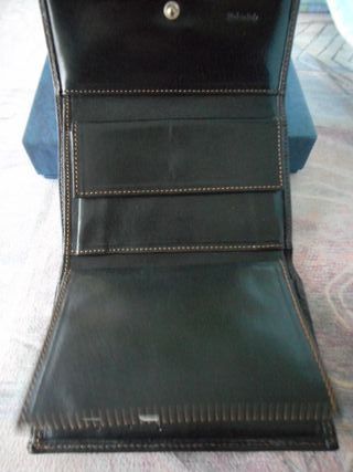 Portafogli Holding in pelle nero