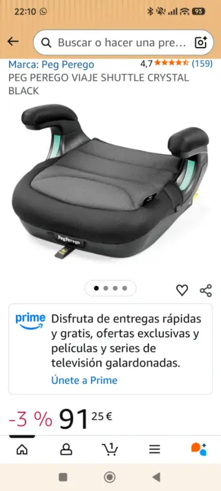 Alzador coche con Isofix Peg Perego