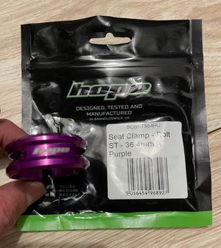 Abrazadera sillín Hope púrpura 36.4mm