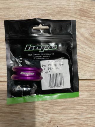 Abrazadera sillín Hope púrpura 36.4mm