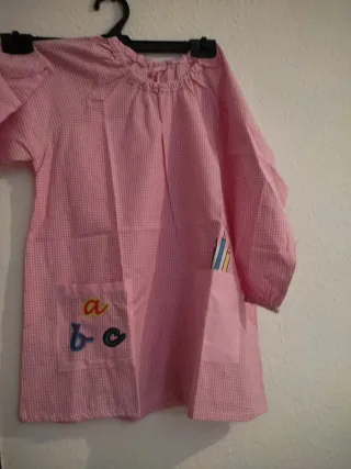 Babi para el cole rosa cuadros