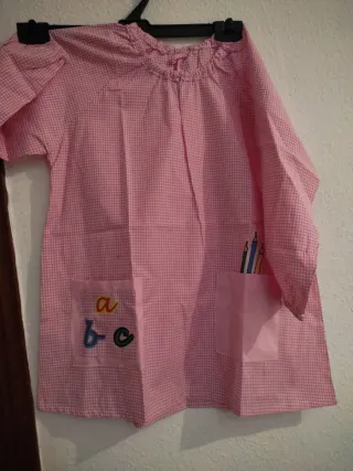 Babi para el cole rosa cuadros