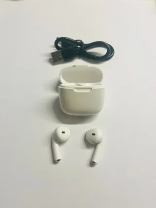 Airpods Blancos con Cable de Carga Y caja original