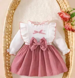 -Vestido bebé rosa 0-1 mes Reborn