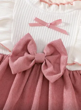 -Vestido bebé rosa 0-1 mes Reborn