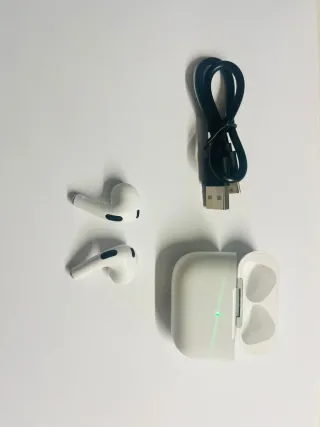 Airpods Apple Blancos con Cable USB