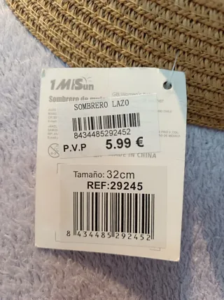 Sombrero de paja con cinta