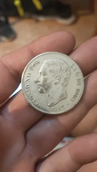 Cuatro Monedas AlfonsoXll 1882,1875,1885, Xlll1892