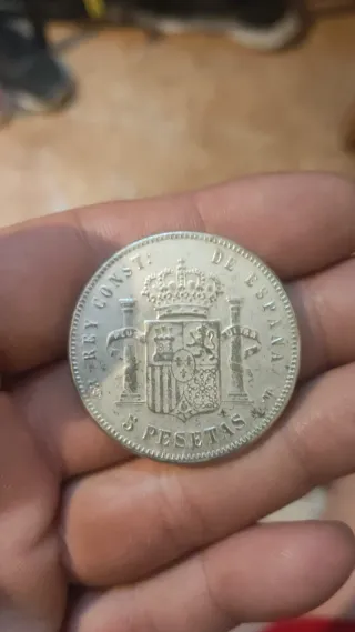 Cuatro Monedas AlfonsoXll 1882,1875,1885, Xlll1892