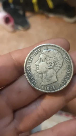 Cuatro Monedas AlfonsoXll 1882,1875,1885, Xlll1892