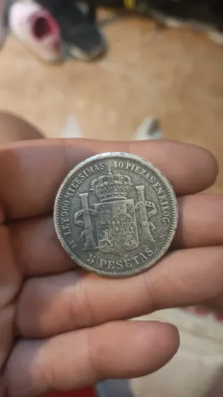 Cuatro Monedas AlfonsoXll 1882,1875,1885, Xlll1892